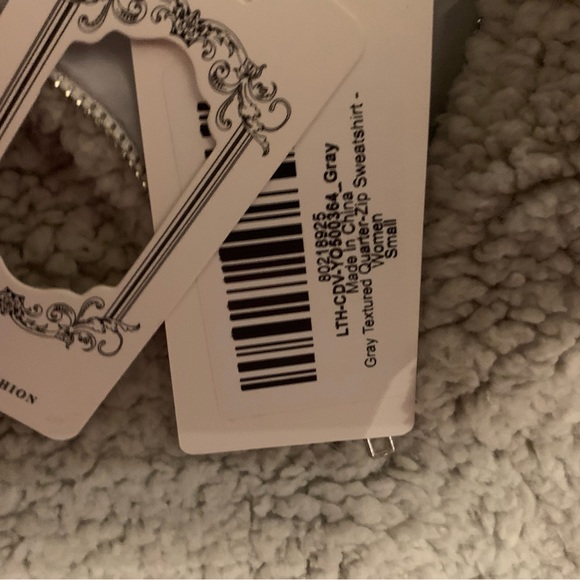 Light Grey Fuzzy Pullover - Picture 2 of 3